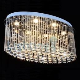 Modern Contemporary Chandelier Flush mount Pendant Fixture Crystal Rain Drop Light