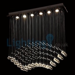 Modern Contemporary Chandelier Flush mount Pendant Fixture Crystal Rain Drop Light