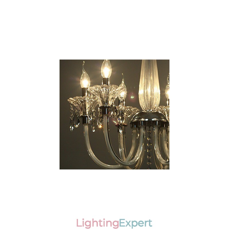 American Style Lodge 6 Light Chandelier With Glass Shade