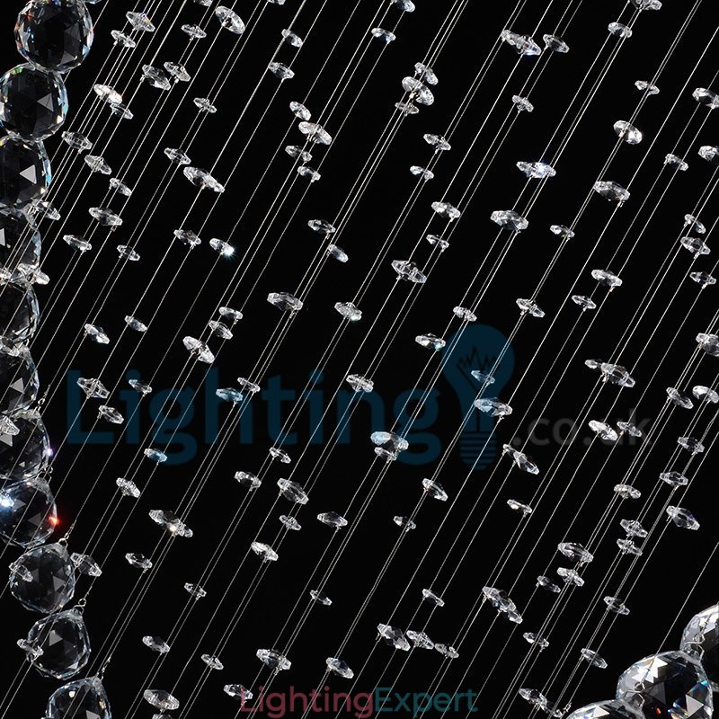 Modern Contemporary Chandelier Flush mount Pendant Fixture Crystal Rain Drop Light