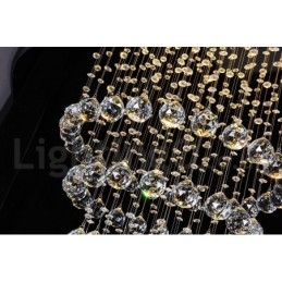 Modern Contemporary Chandelier Flush mount Pendant Fixture Crystal Rain Drop Light
