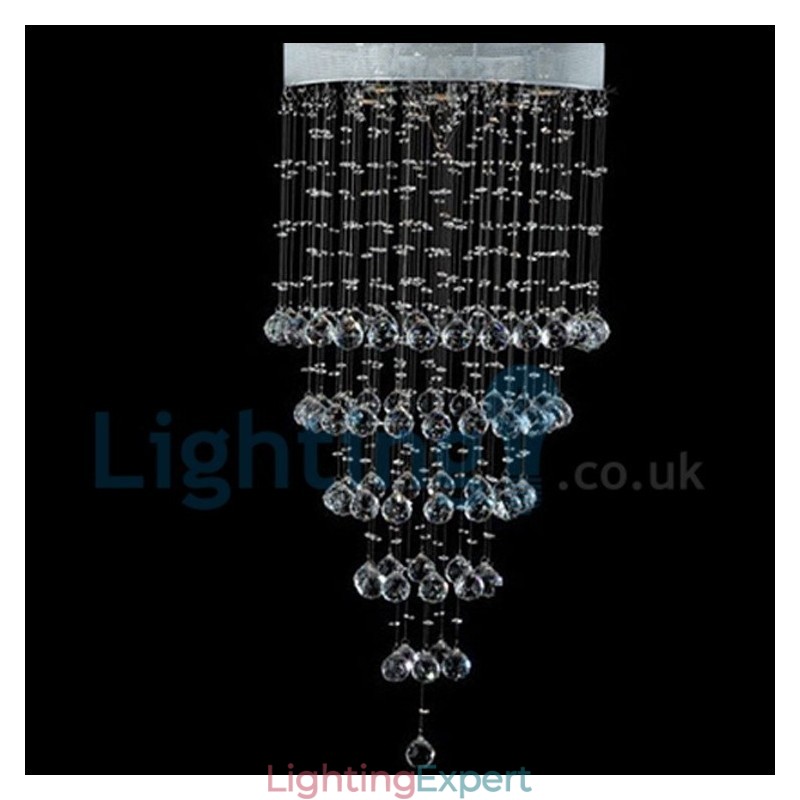 Modern Contemporary Chandelier Flush mount Pendant Fixture Crystal Rain Drop Light
