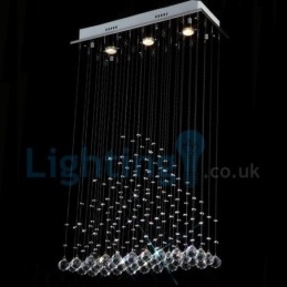 Modern Contemporary Chandelier Flush mount Pendant Fixture Crystal Rain Drop Light