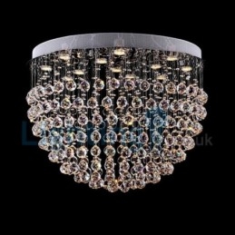 Modern Contemporary Chandelier Flush mount Pendant Fixture Crystal Rain Drop Light