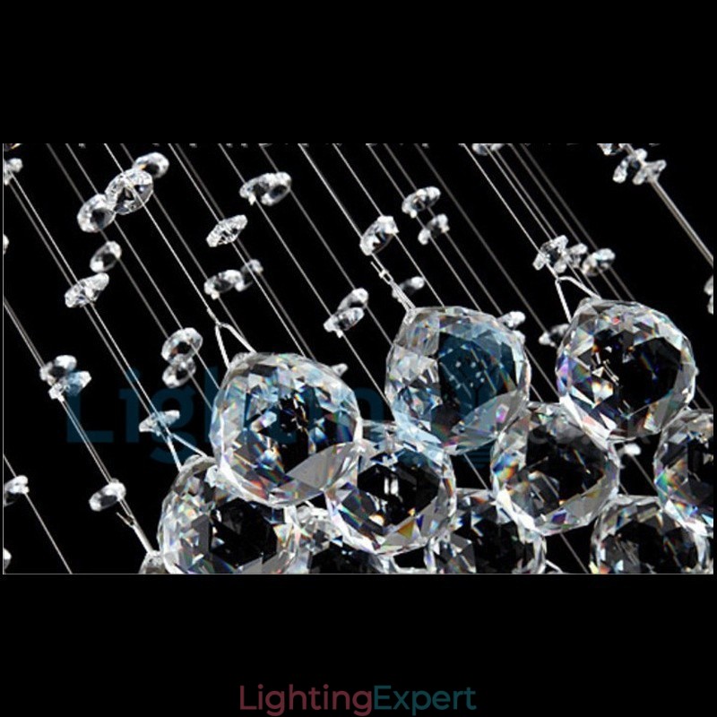 Modern Contemporary Chandelier Flush mount Pendant Fixture Crystal Rain Drop Light