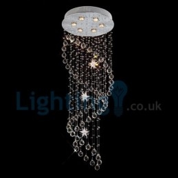 Modern Contemporary Chandelier Flush mount Pendant Fixture Crystal Rain Drop Light