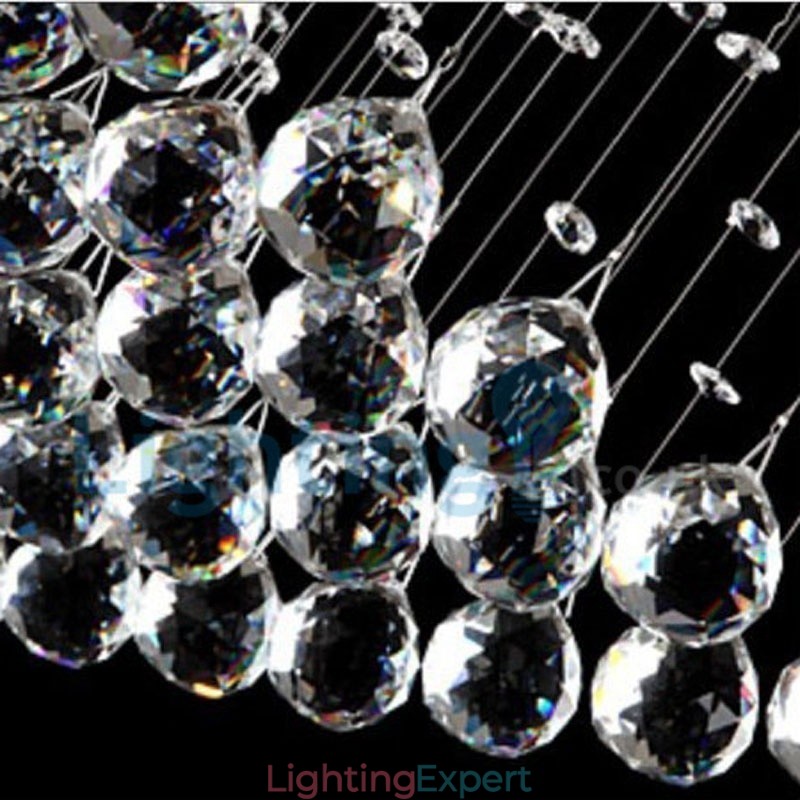 Modern Contemporary Chandelier Flush mount Pendant Fixture Crystal Rain Drop Light