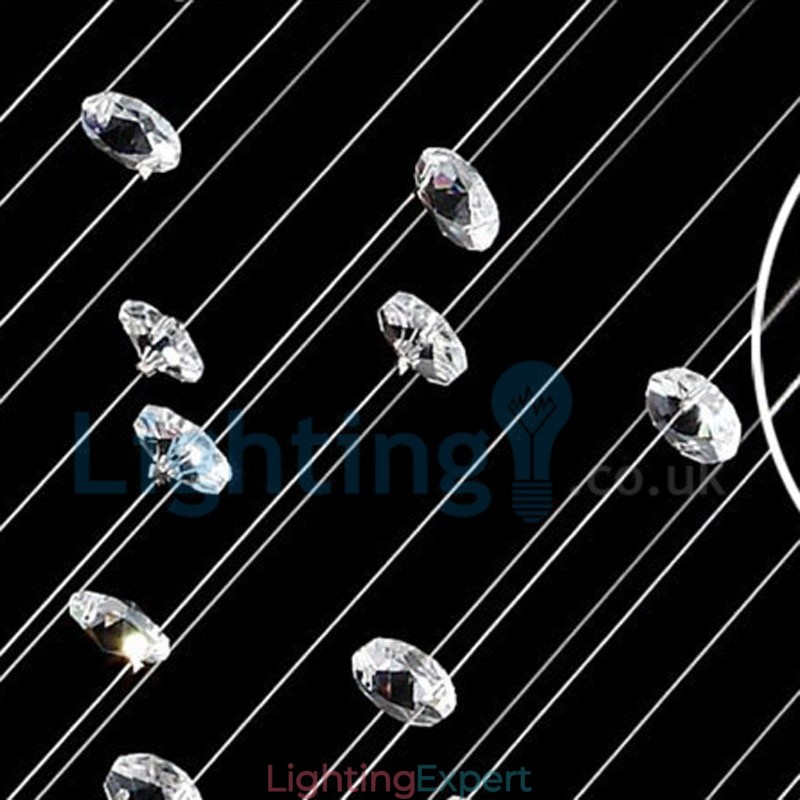 Modern Contemporary Chandelier Flush mount Pendant Fixture Crystal Rain Drop Light