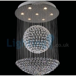 Modern Contemporary Chandelier Flush mount Pendant Fixture Crystal Rain Drop Light