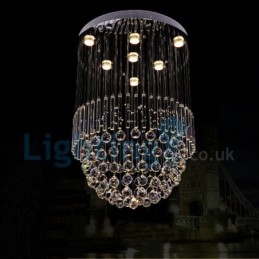 Modern Contemporary Chandelier Flush mount Pendant Fixture Crystal Rain Drop Light