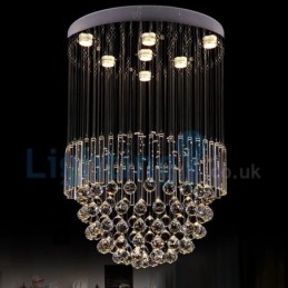 Modern Contemporary Chandelier Flush mount Pendant Fixture Crystal Rain Drop Light