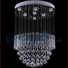 Modern Contemporary Chandelier Flush mount Pendant Fixture Crystal Rain Drop Light