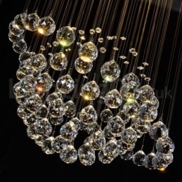 Modern Contemporary Chandelier Flush mount Pendant Fixture Crystal Rain Drop Light