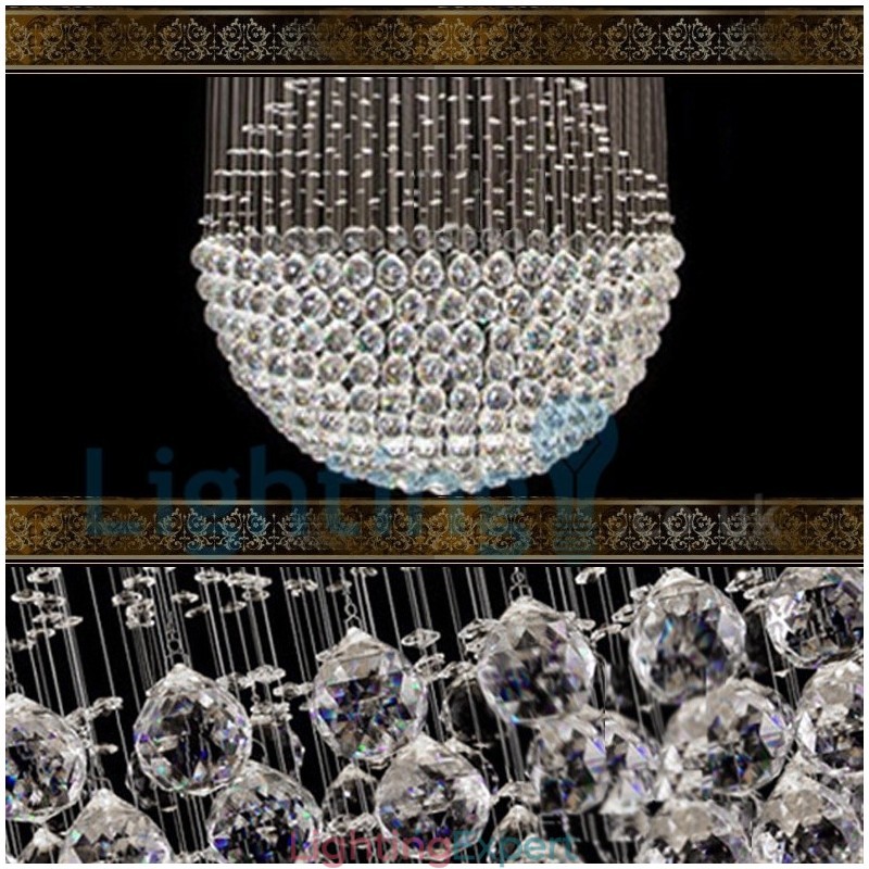 Modern Contemporary Chandelier Flush mount Pendant Fixture Crystal Rain Drop Light