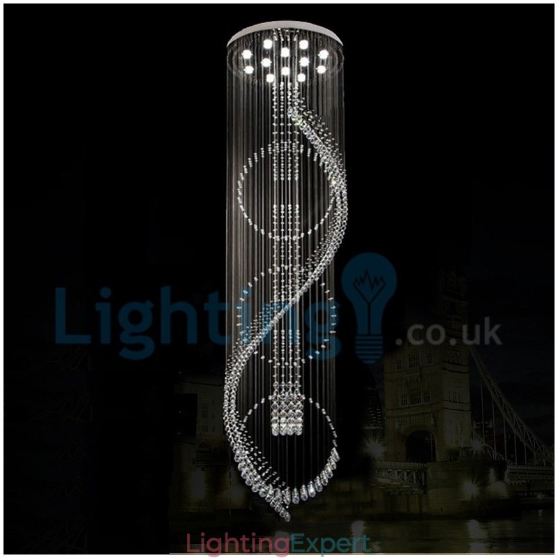 Modern Contemporary Chandelier Flush mount Pendant Fixture Crystal Rain Drop Light