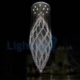Modern Contemporary Chandelier Flush mount Pendant Fixture Crystal Rain Drop Light