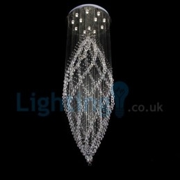 Modern Contemporary Chandelier Flush mount Pendant Fixture Crystal Rain Drop Light