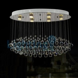 Modern Contemporary Chandelier Flush mount Pendant Fixture Crystal Rain Drop Light
