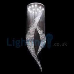 Modern Contemporary Chandelier Flush mount Pendant Fixture Crystal Rain Drop Light