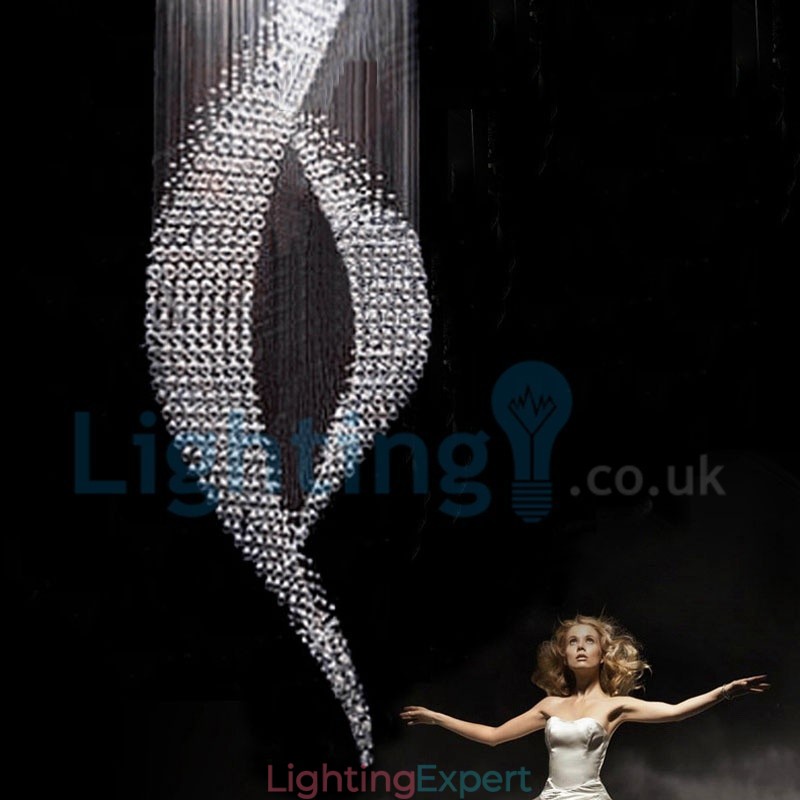 Modern Contemporary Chandelier Flush mount Pendant Fixture Crystal Rain Drop Light