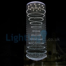 Modern Contemporary Chandelier Flush mount Pendant Fixture Crystal Rain Drop Light