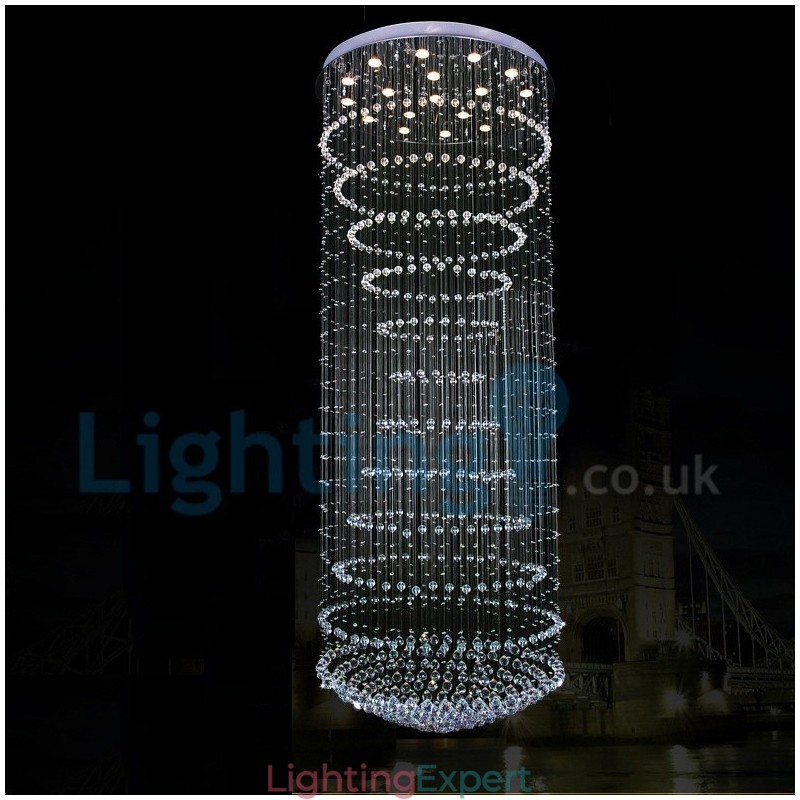 Modern Contemporary Chandelier Flush mount Pendant Fixture Crystal Rain Drop Light