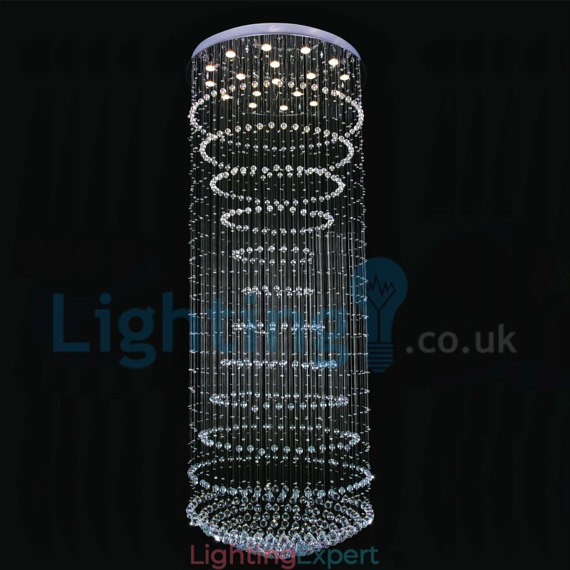 Modern Contemporary Chandelier Flush mount Pendant Fixture Crystal Rain Drop Light