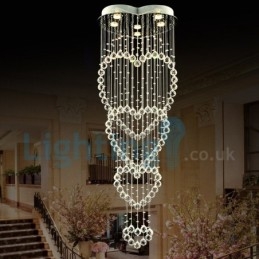 Modern Contemporary Chandelier Flush mount Pendant Fixture Crystal Rain Drop Light