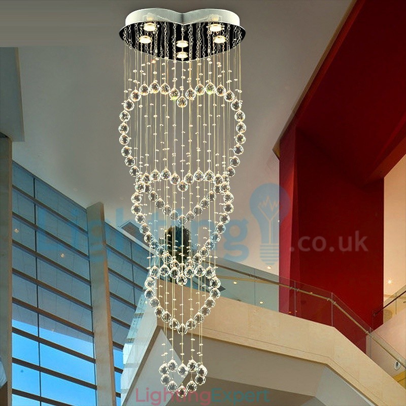 Modern Contemporary Chandelier Flush mount Pendant Fixture Crystal Rain Drop Light
