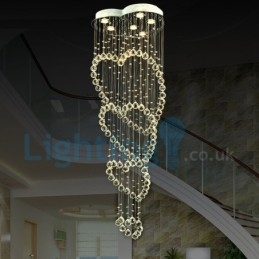 Modern Contemporary Chandelier Flush mount Pendant Fixture Crystal Rain Drop Light