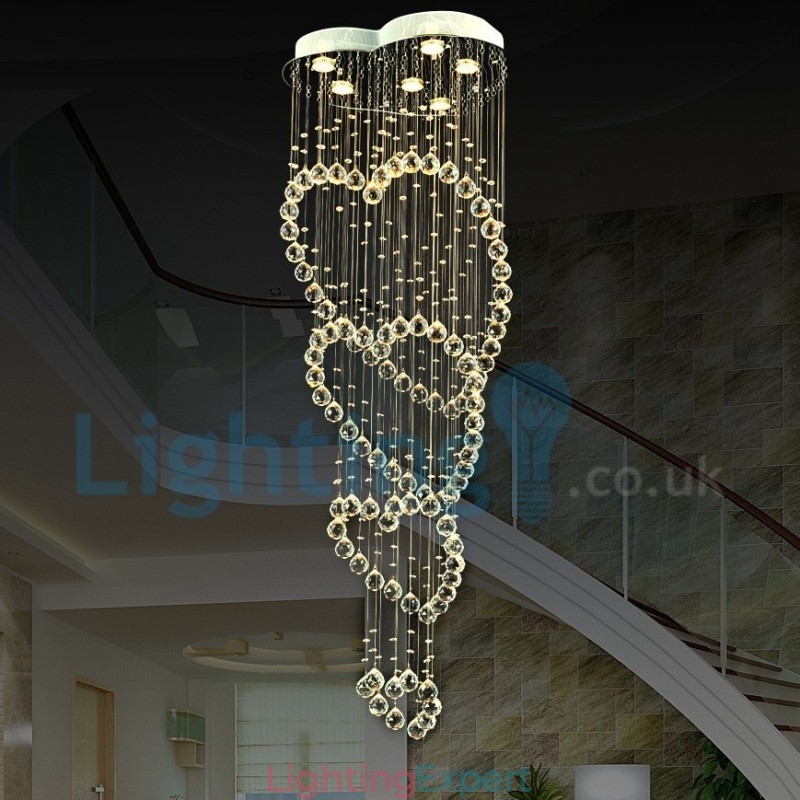 Modern Contemporary Chandelier Flush mount Pendant Fixture Crystal Rain Drop Light