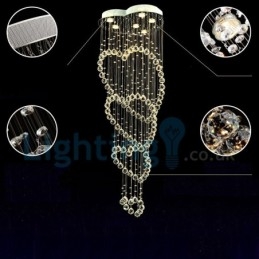 Modern Contemporary Chandelier Flush mount Pendant Fixture Crystal Rain Drop Light