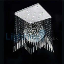 Modern Contemporary Chandelier Flush mount Pendant Fixture Crystal Rain Drop Light