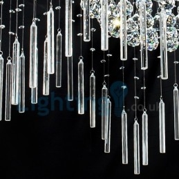 Modern Contemporary Chandelier Flush mount Pendant Fixture Crystal Rain Drop Light