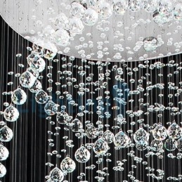Modern Contemporary Chandelier Flush mount Pendant Fixture Crystal Rain Drop Light