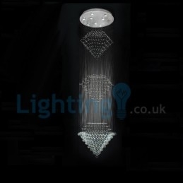 Modern Contemporary Chandelier Flush mount Pendant Fixture Crystal Rain Drop Light
