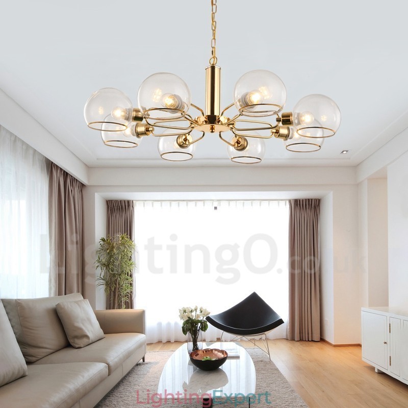 8 Lights Nordic Postmodern Creative Glass Magic Bean Chandelier