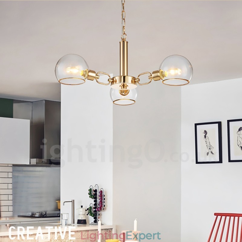 3 Lights Nordic Postmodern Creative Glass Magic Bean Chandelier