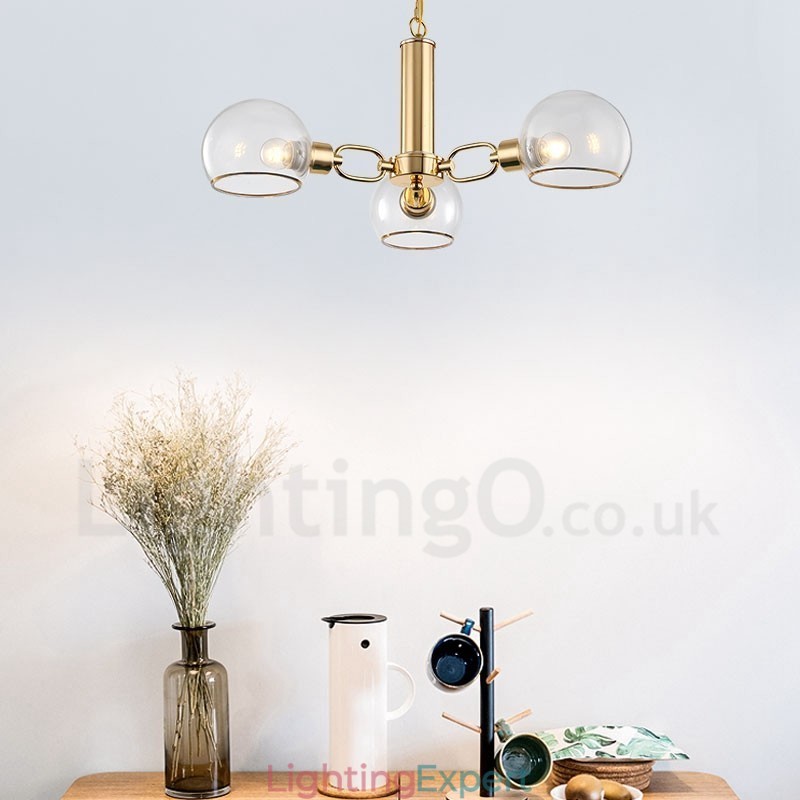 3 Lights Nordic Postmodern Creative Glass Magic Bean Chandelier