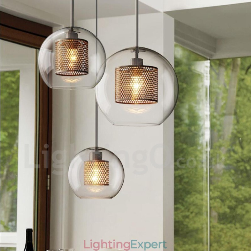 Modern Minimalist Nordic Style Decoration Cafe Glass Ball Single Head Pendant Light
