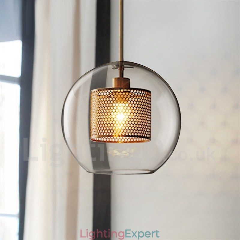 Modern Minimalist Nordic Style Decoration Cafe Glass Ball Single Head Pendant Light