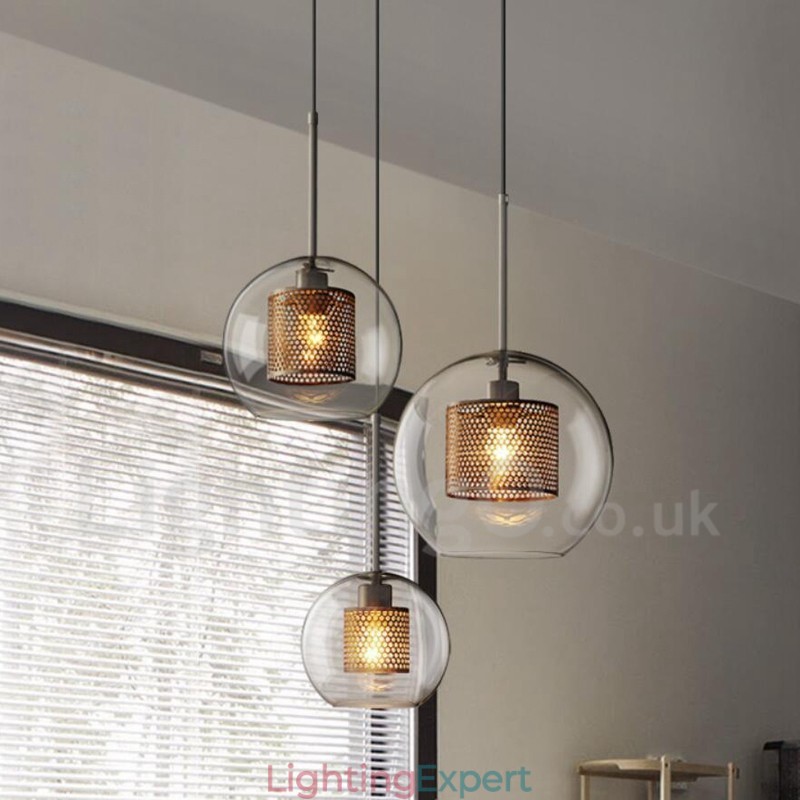Modern Minimalist Nordic Style Decoration Cafe Glass Ball Single Head Pendant Light