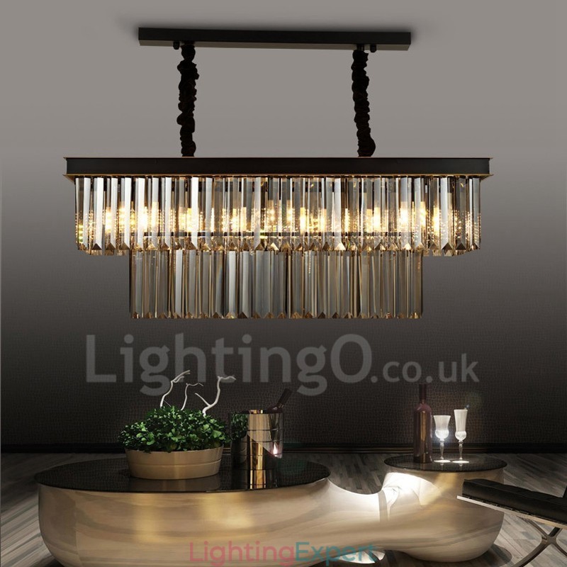 Retro Crystal Pendant Light Cafe Exibittion Hall
