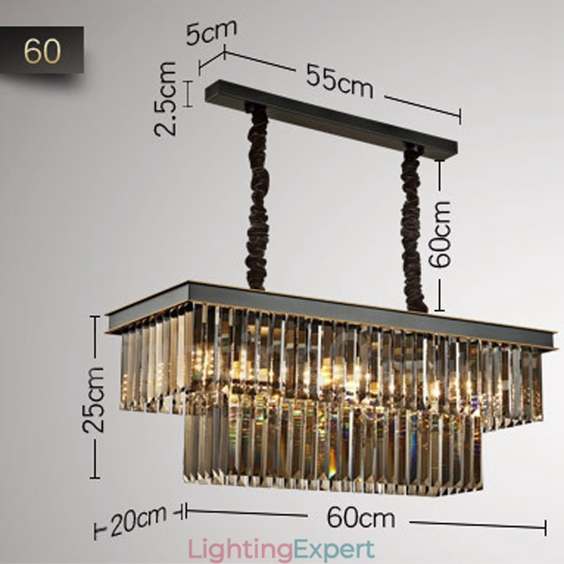 Retro Crystal Pendant Light Cafe Exibittion Hall
