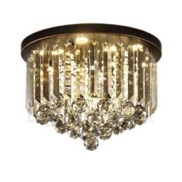 Retro Round Grey Crystal Ceiling Lights