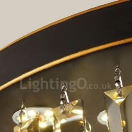 Retro Round Grey Crystal Ceiling Lights