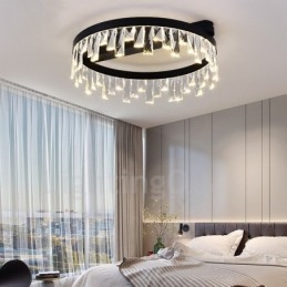 Modern Minimalist Creative Circular Ceiling Crystal Light