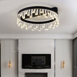 Modern Minimalist Creative Circular Ceiling Crystal Light