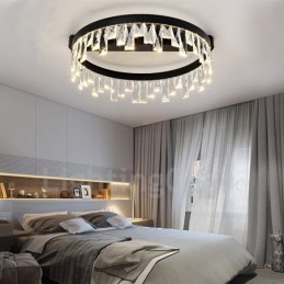 Modern Minimalist Creative Circular Ceiling Crystal Light