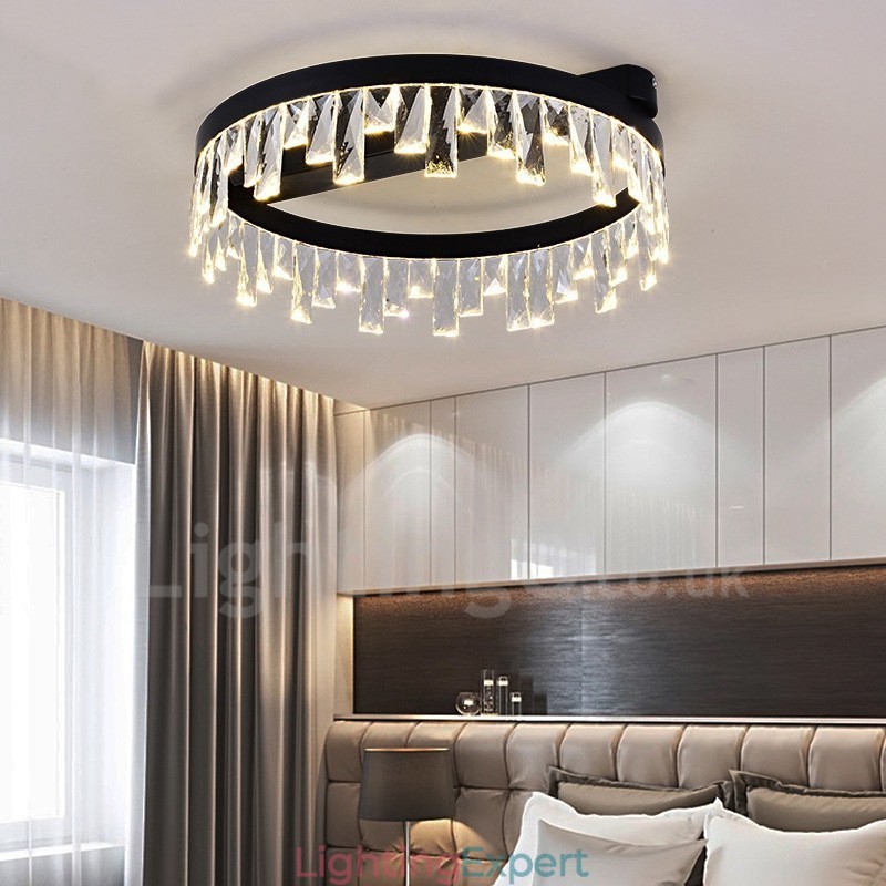 Modern Minimalist Creative Circular Ceiling Crystal Light